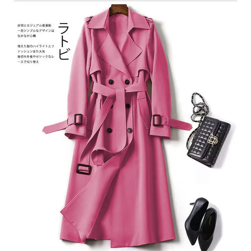 Autumn Winter Long Sleeve Trench Coat For Women 2024 Fashion Loose