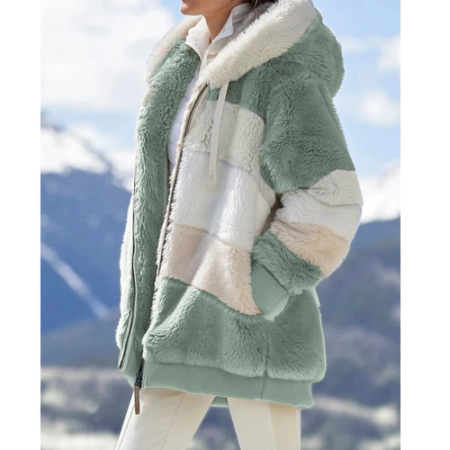 Oversized Jacket for Women Coat 2023 Autumn Winter Warm Plush Pocket