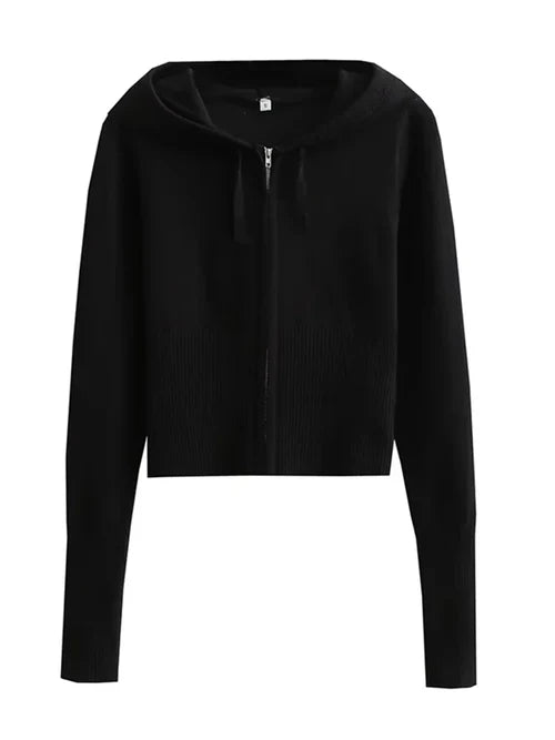 Tossy Knit Fashion 2 Piece-Set Trousers Hoodie Tracksuit Women Crop