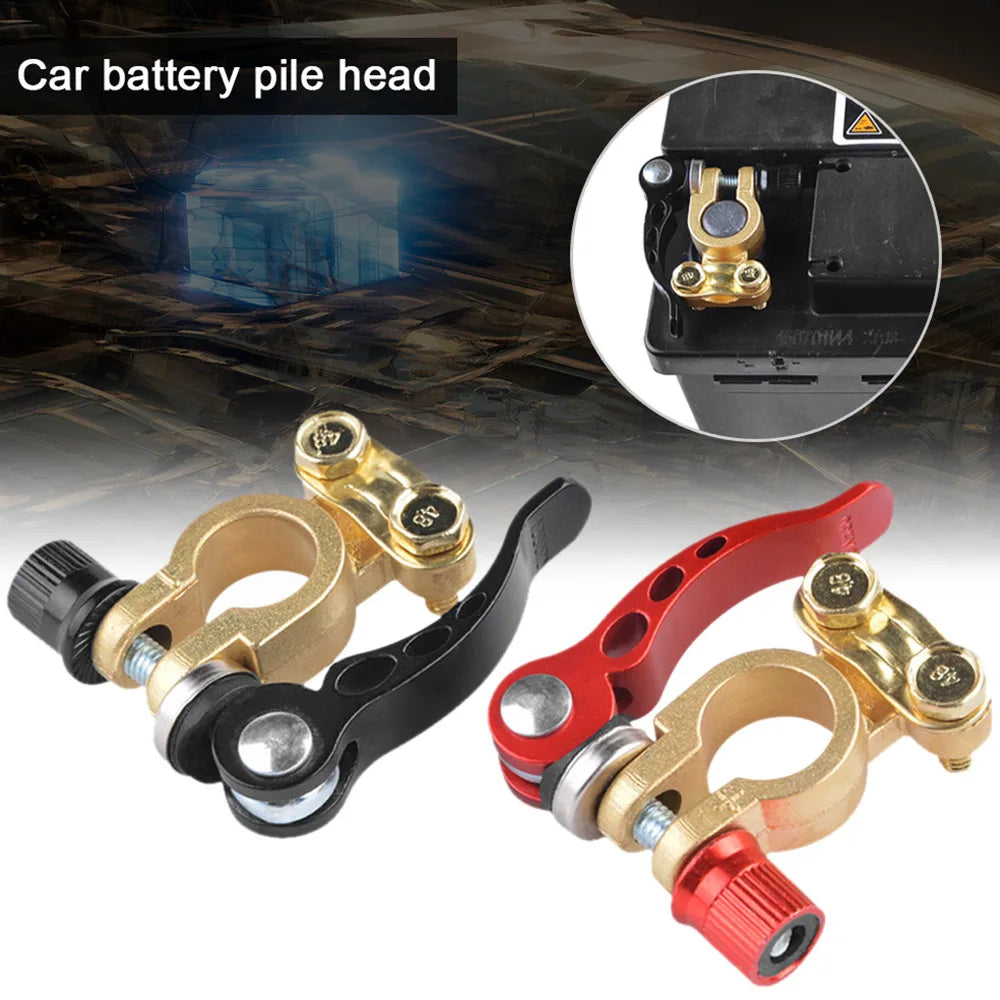 1 Pair 12V 24V Car Battery Terminals Top Post Wire Cable Clamp Quick