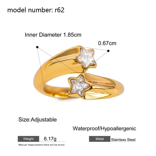 Fashion Simple Stainless Steel Rings For Women Gold Color Smooth
