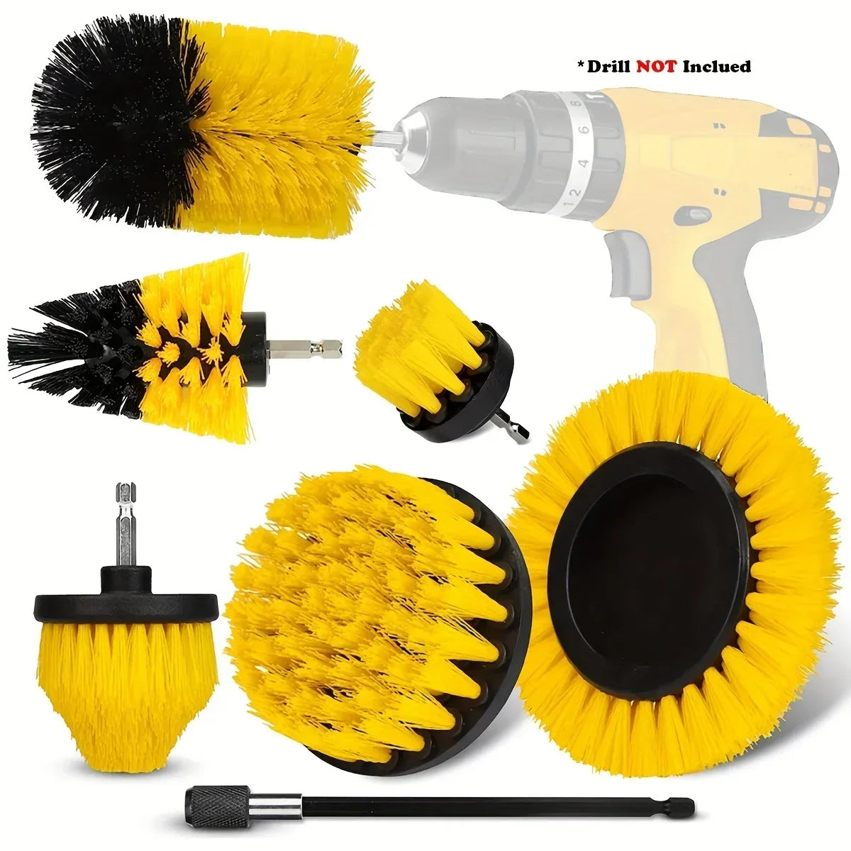 7-Piece Drill Brush Attachment Set, Cleaning Brush Tool Kit,