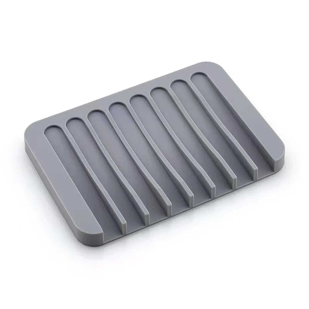 Silicone Soap Dish Storage Holder Soap Box Plate Tray Shower Soap