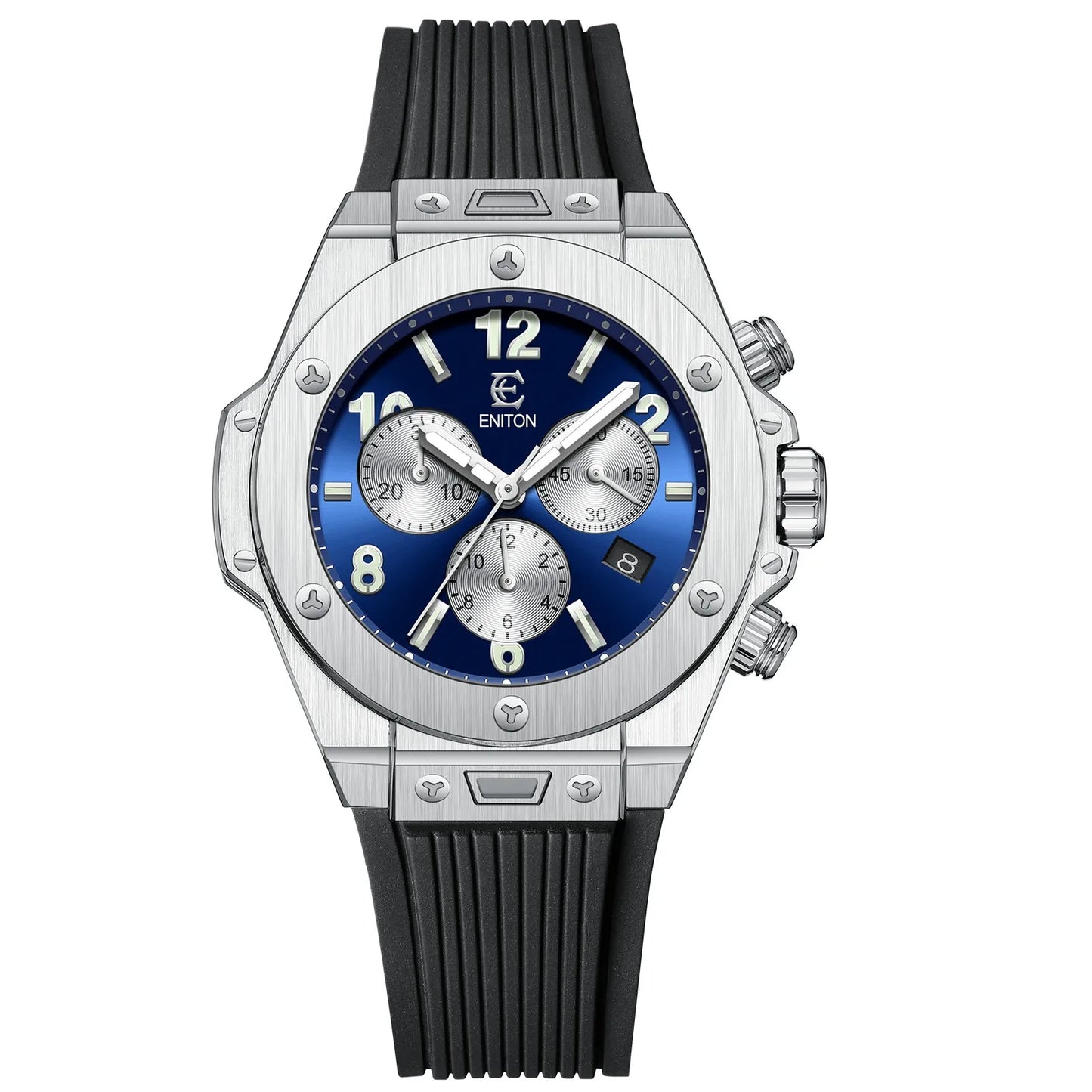 ENITON New 40mm Man watch Luxury Man watch Business Watch men 5030D Quartz Movement Stainless Steel Men's wrist watch