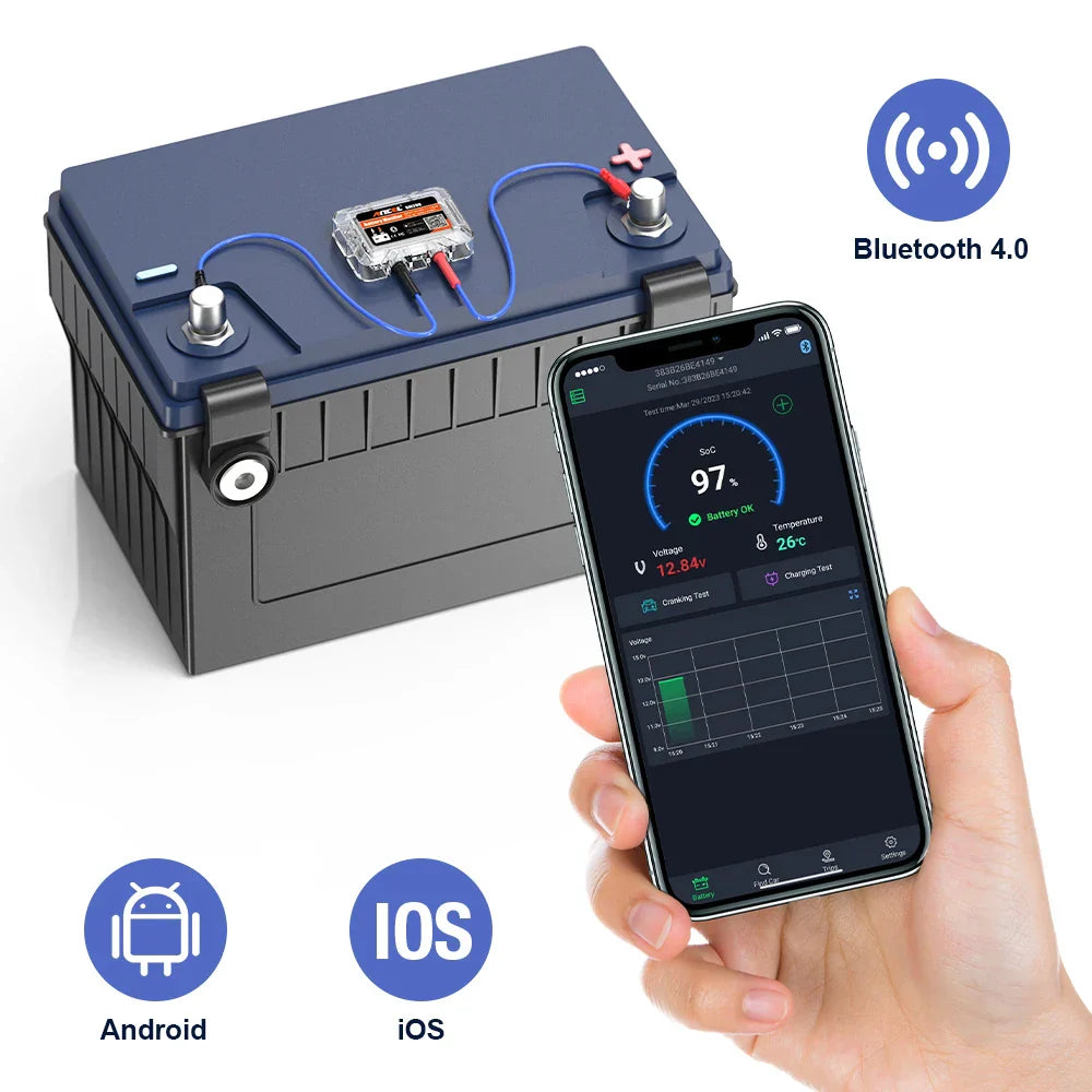 ANCEL BM200 12V Battery Monitor Wireless Bluetooth Car Battery Health