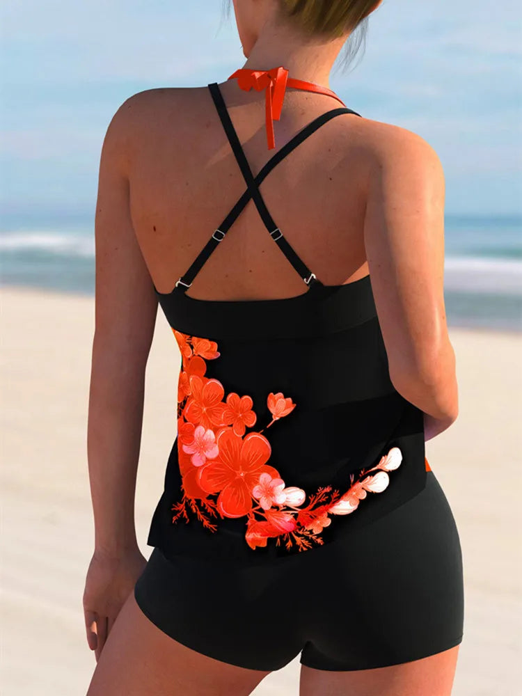 Tankini Plus Size Swimwear Women 2024 Bikini Two-Piece Swimsuit High