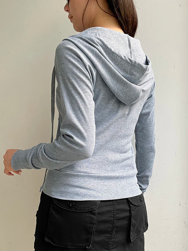 IAMSURE Casual Streetwear Basic Hooded Pockets Sweatshirt Tracksuit