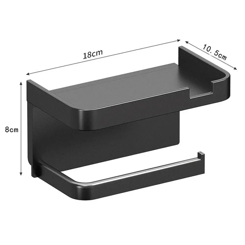 Wall Mounted Toilet Paper Holder Rustproof Thickened Plastic Storage