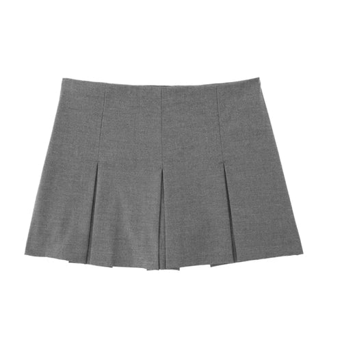 MUJER 2025 Pleated Skirt Shorts for Women High Waist Mini Shorts Women