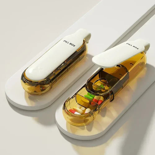 Portable Colorful 3 Spaces Medicine Case Health Care Container Case