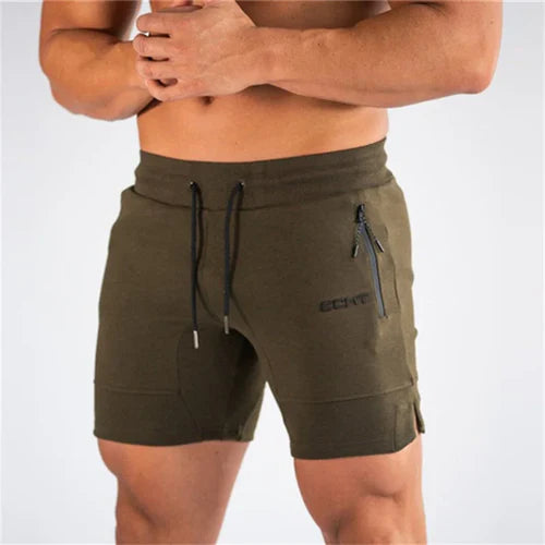 Men's Zip pocket sweatpants Fitness Gyms Shorts Men Summer Running
