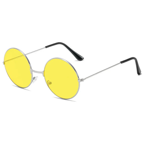 Retro Hippie Round Metal Frame Sunglasses Fashion Small Circle Sun