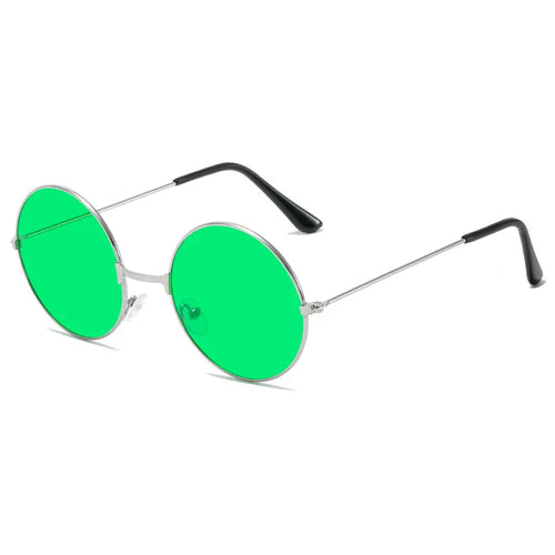 Retro Hippie Round Metal Frame Sunglasses Fashion Small Circle Sun