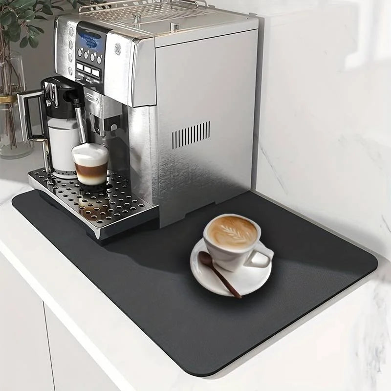 1pc Coffee Mat Coffee Bar Accessories Absorbent Dish Drying Mat For