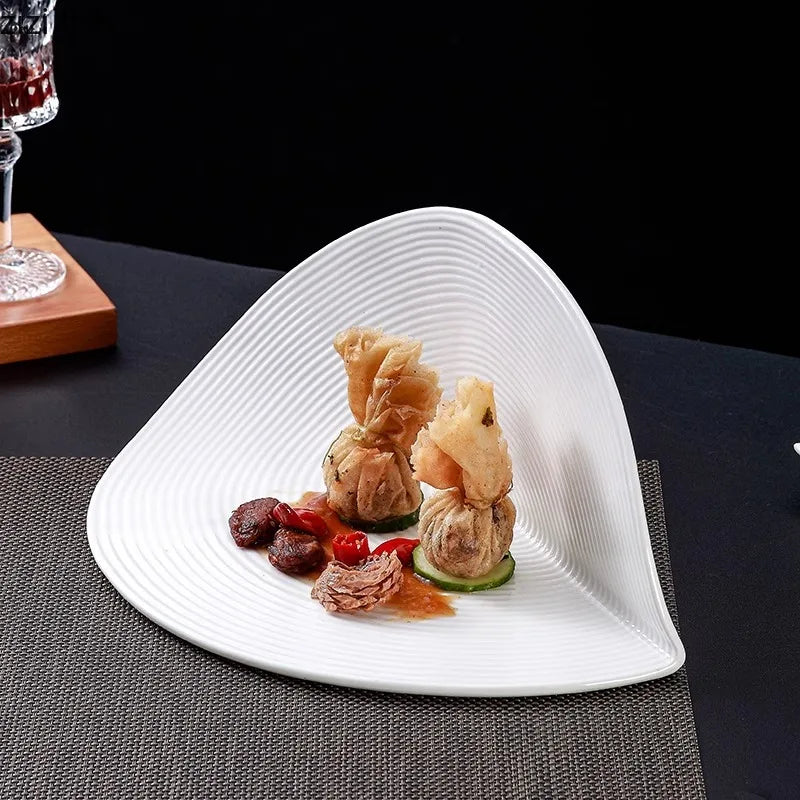Creative Irregular Ceramic Dinner Plate Restaurant Dessert Plate Snack