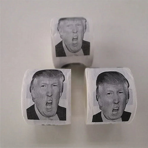 New Humorous Toilet Paper Creative Funny Donald Trump Printed Toilet