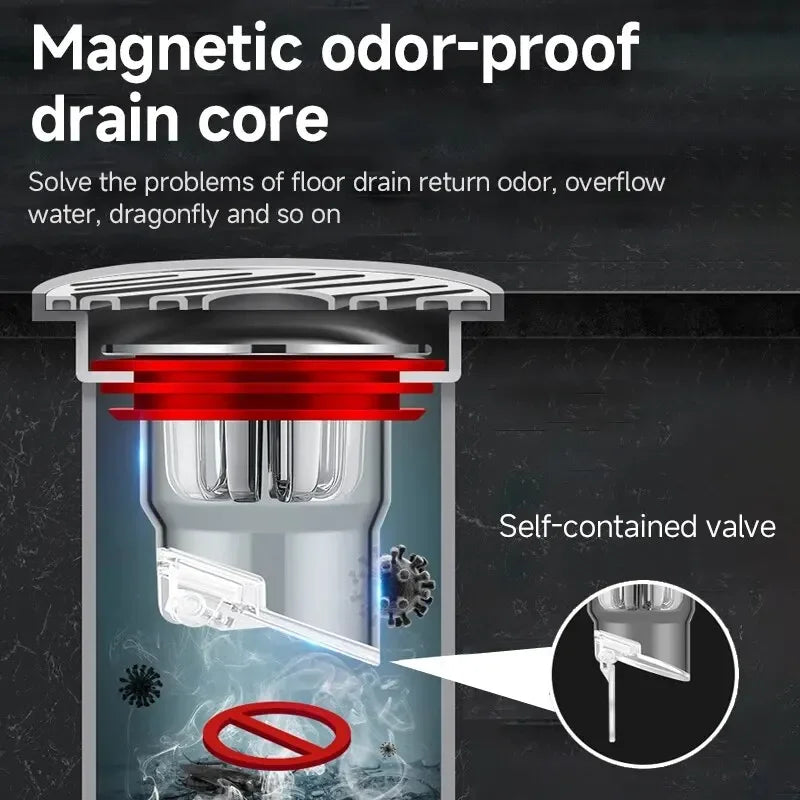 Odor Proof Floor Drain Valve-Sewer Core Backflow Preventer Shower