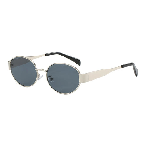 Retro Small Oval Sunglasses Men Women Luxury Metal Round Sun Glasses