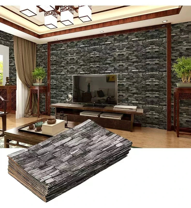 70cm*1m 3D Self-adhesive Wall Sticker Imitation Brick Bedroom Home