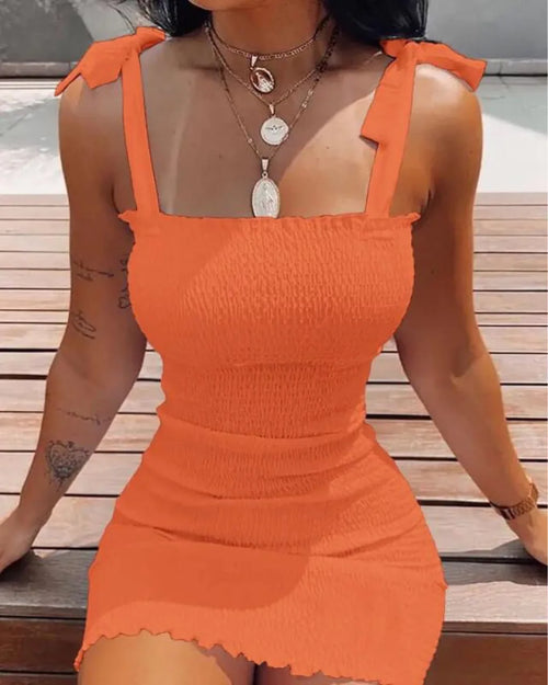 Trendy Solid Strap Short White Dresses Off Shoulder Sexy Skirt