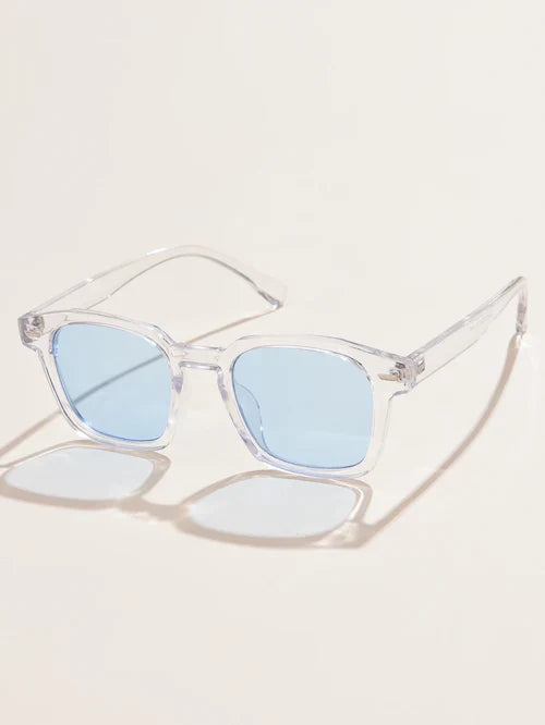 Popular Women's Sunglasses Trend Vintage Square Frame Black Yellow Sun