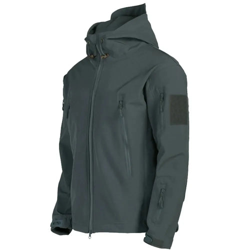 TRAF 2024 New Fashionable Shark Skin Soft Shell Jacket Men's Tactical