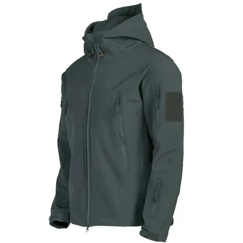 TRAF 2024 New Fashionable Shark Skin Soft Shell Jacket Men's Tactical