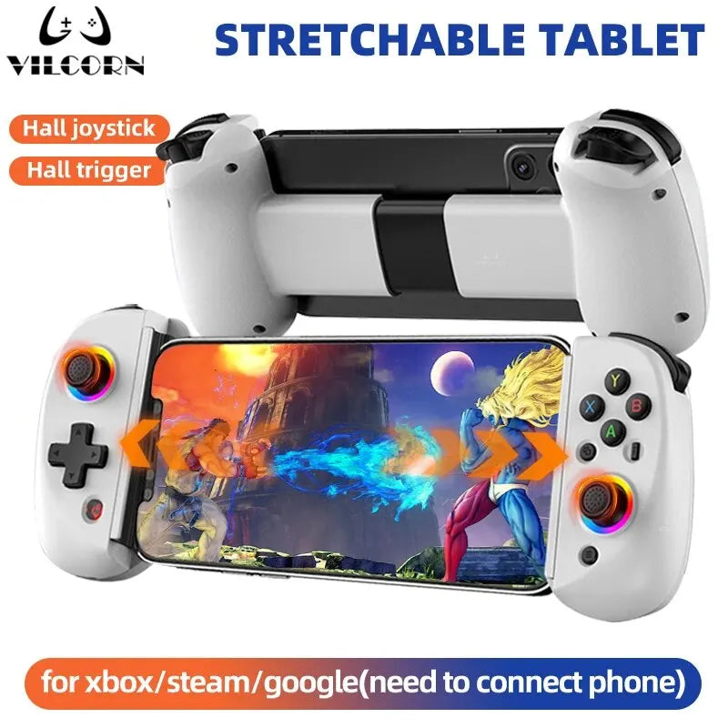 VILCORN D8 Gaming Dual Hall Flexible RGB Controller Streaming Gamepad