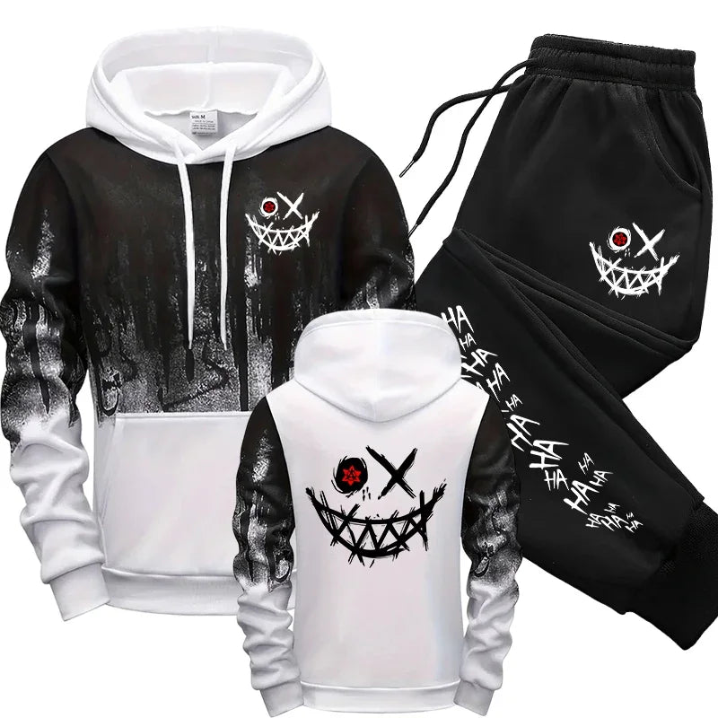 Men's Tracksuit Men Two Piece Sets Versatile Casual Jogging