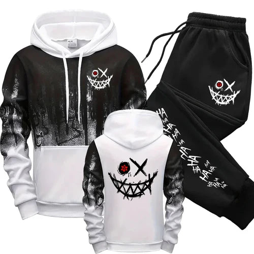 Men's Tracksuit Men Two Piece Sets Versatile Casual Jogging
