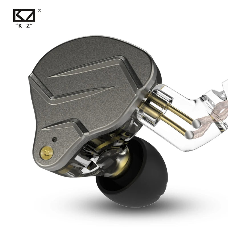 KZ ZSN PRO 1BA 1DD Hybrid Drive In Ear Earphones HIFI Metal Bass
