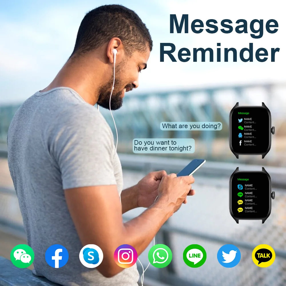 LAXASFIT H9 Smartwatch Dial to Answer Calls Calorie Tracking Heart