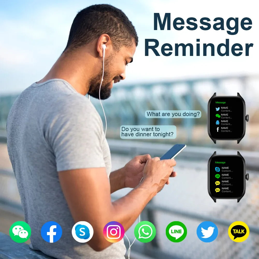 LAXASFIT H9 Smartwatch Dial to Answer Calls Calorie Tracking Heart