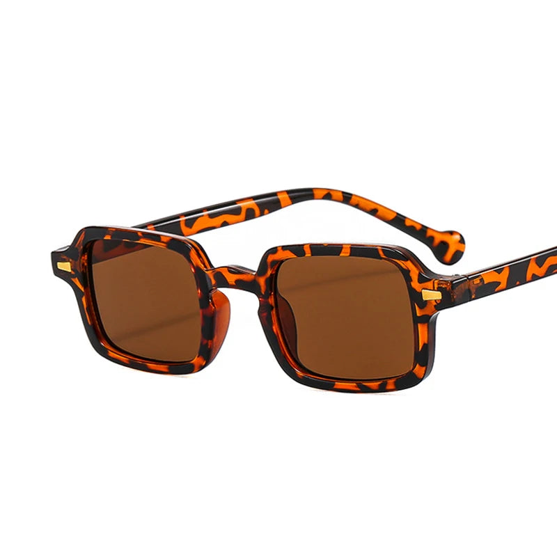 Luxurious Rectangle Sunglasses Women Oval Vintage Brand Designer