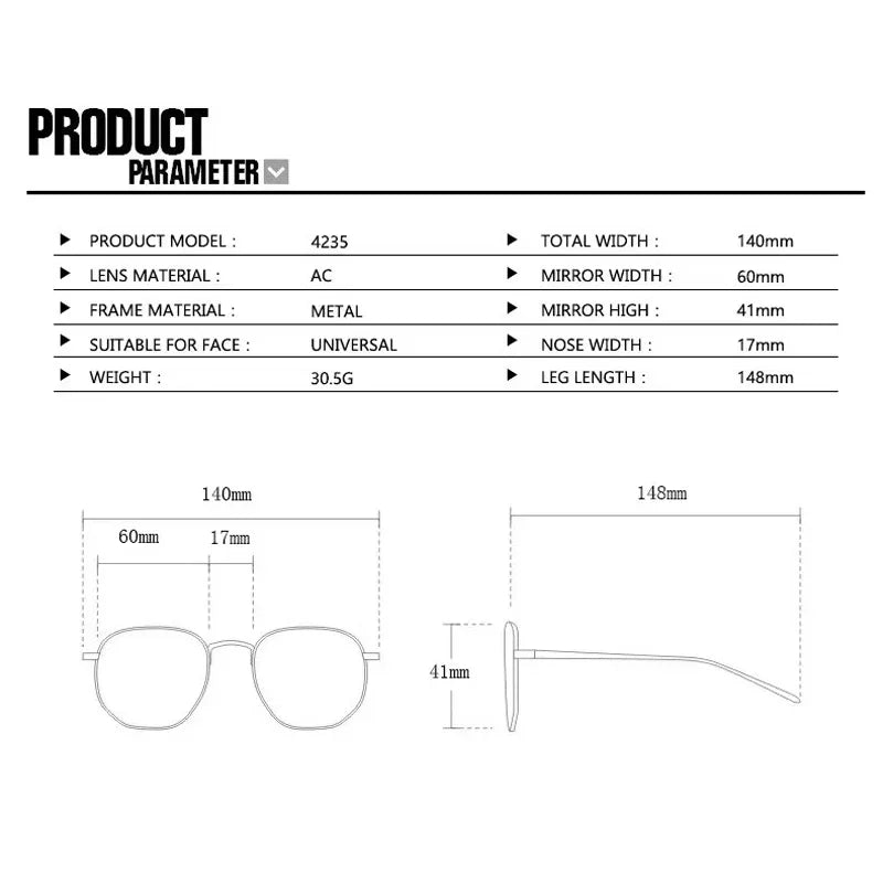 New Oval Frame Sun Protection Sunglasses Retro Travel Wear Simple UV
