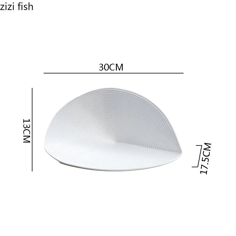 Creative Irregular Ceramic Dinner Plate Restaurant Dessert Plate Snack