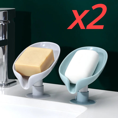 Suction Cup Soap dish For bathroom Shower Portable Leaf Soap Holder