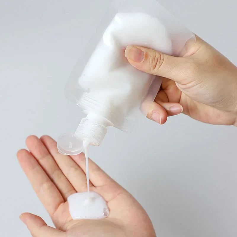 30/50/ML Lotion Dispenser Bag Travel Reusable Pouches Shampoo Liquid