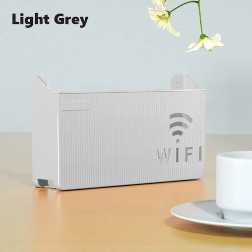1 Pcs Wall Hanging Plastic Wireless Router Storage Box Cable Power