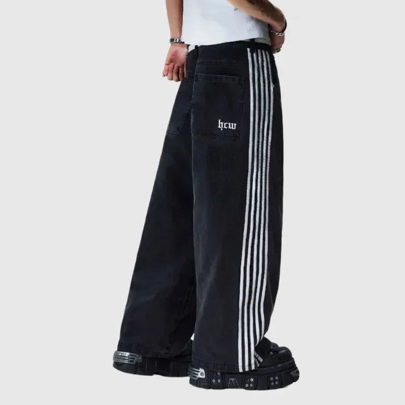 Y2K Baggy Jeans Harajuku vintage Striped Embroidered high quality
