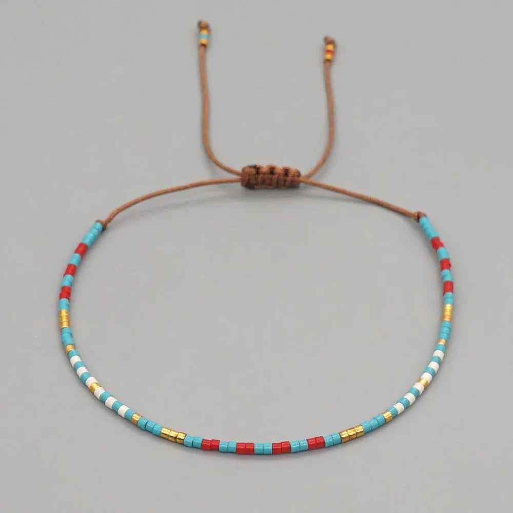 Go2Boho Miyuki Beaded Bracelets Simple Thin Bracelet Bohemian Pulsera