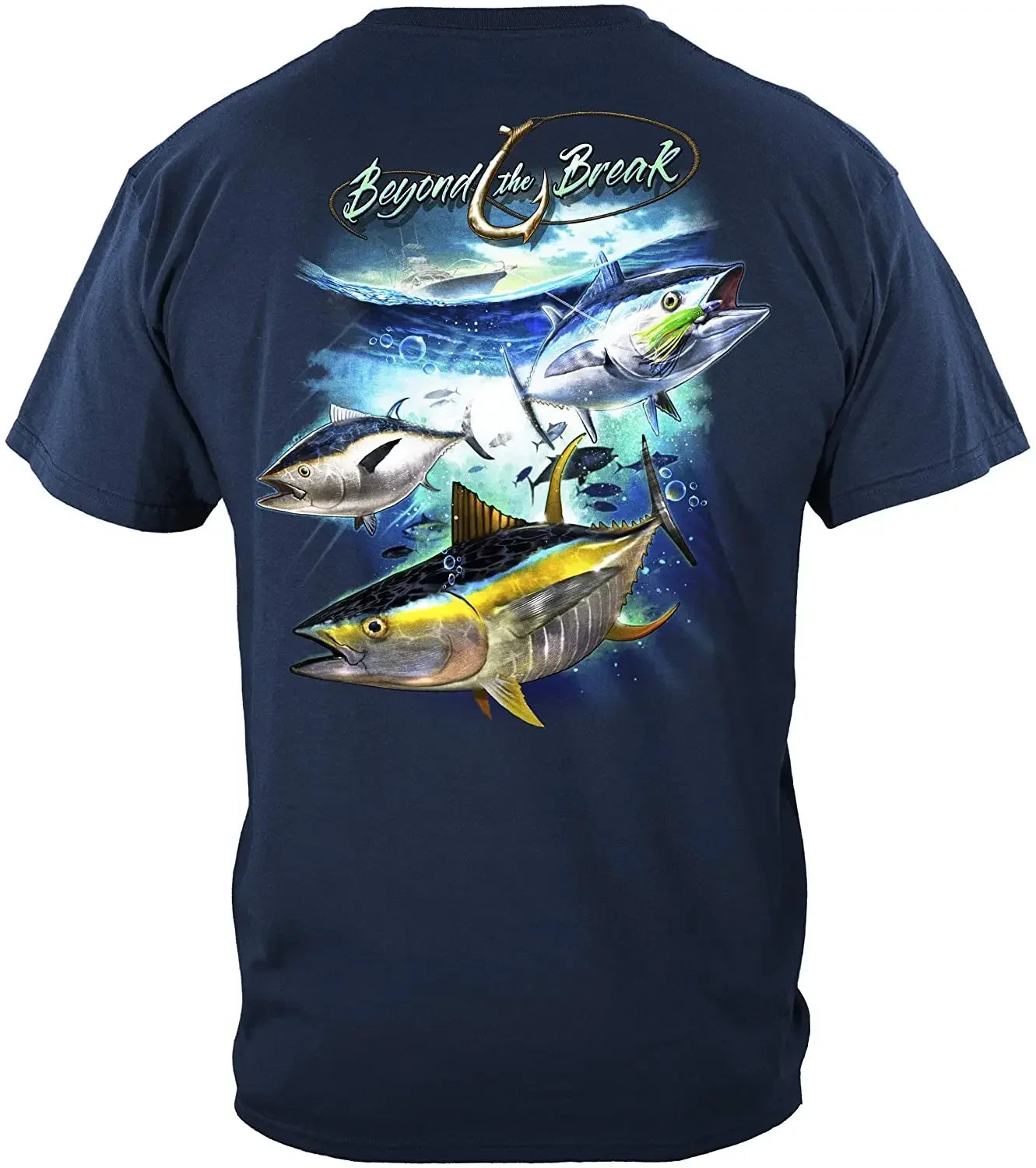 Summer Cotton Short Sleeve O-Neck Men's T Shirt New S-5xl Tuna Time