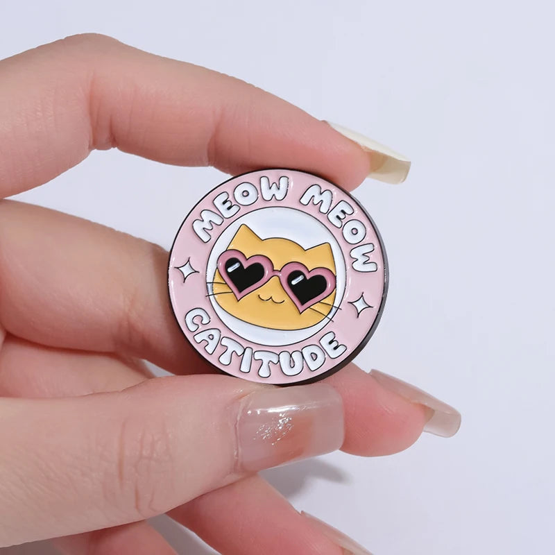 Certified Cat Lady Enamel Pins Cats Anti Depression Brooches Lapel