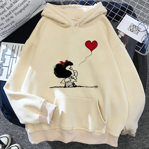 Mafalda hoodie graphic patterned funny youthful teen tracksuits