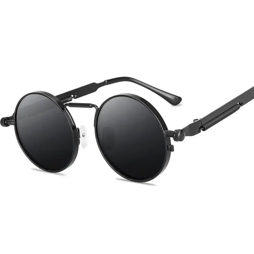 Retro Men Punk Style Sunglasses Colorful Round Metal Frame Women