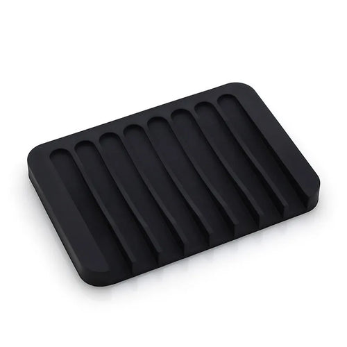 Silicone Soap Dish Storage Holder Soap Box Plate Tray Shower Soap