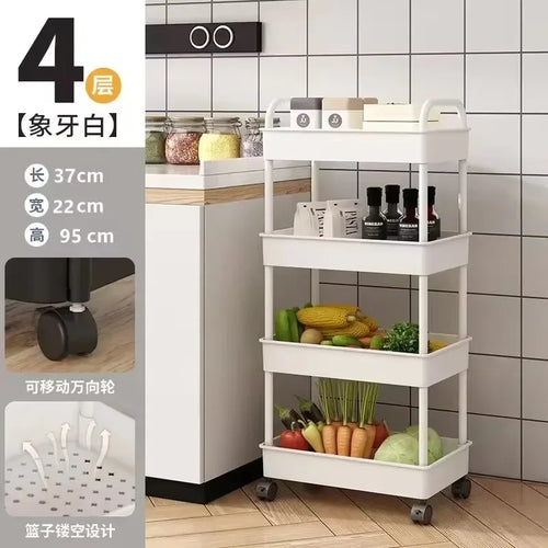 Multi-Layer Trolley Rack Kitchen Floor Bedroom Baby Snacks Mobile