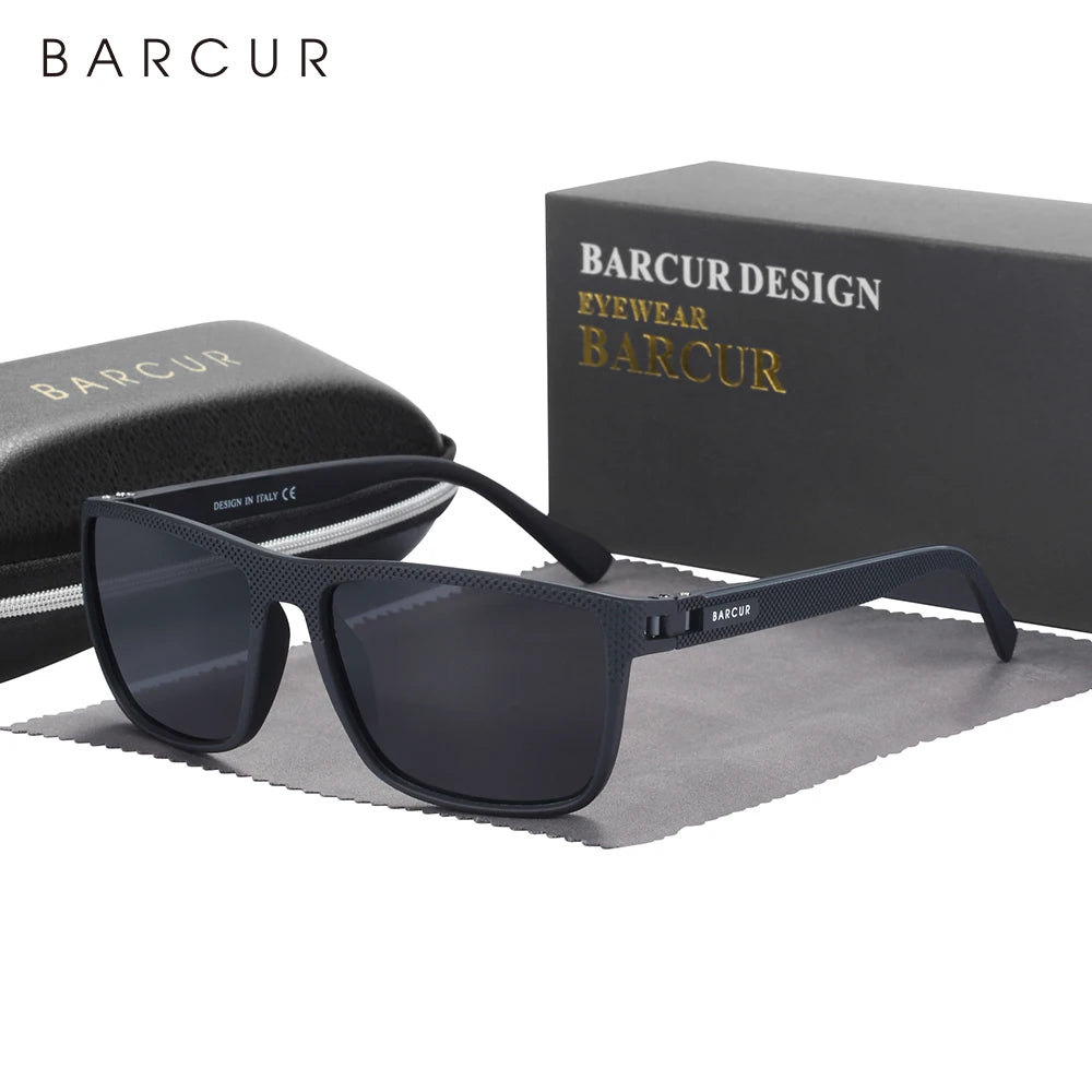 BARCUR Men Polarized Sunclasses TR90 Light Weight Fishing Travel Sun