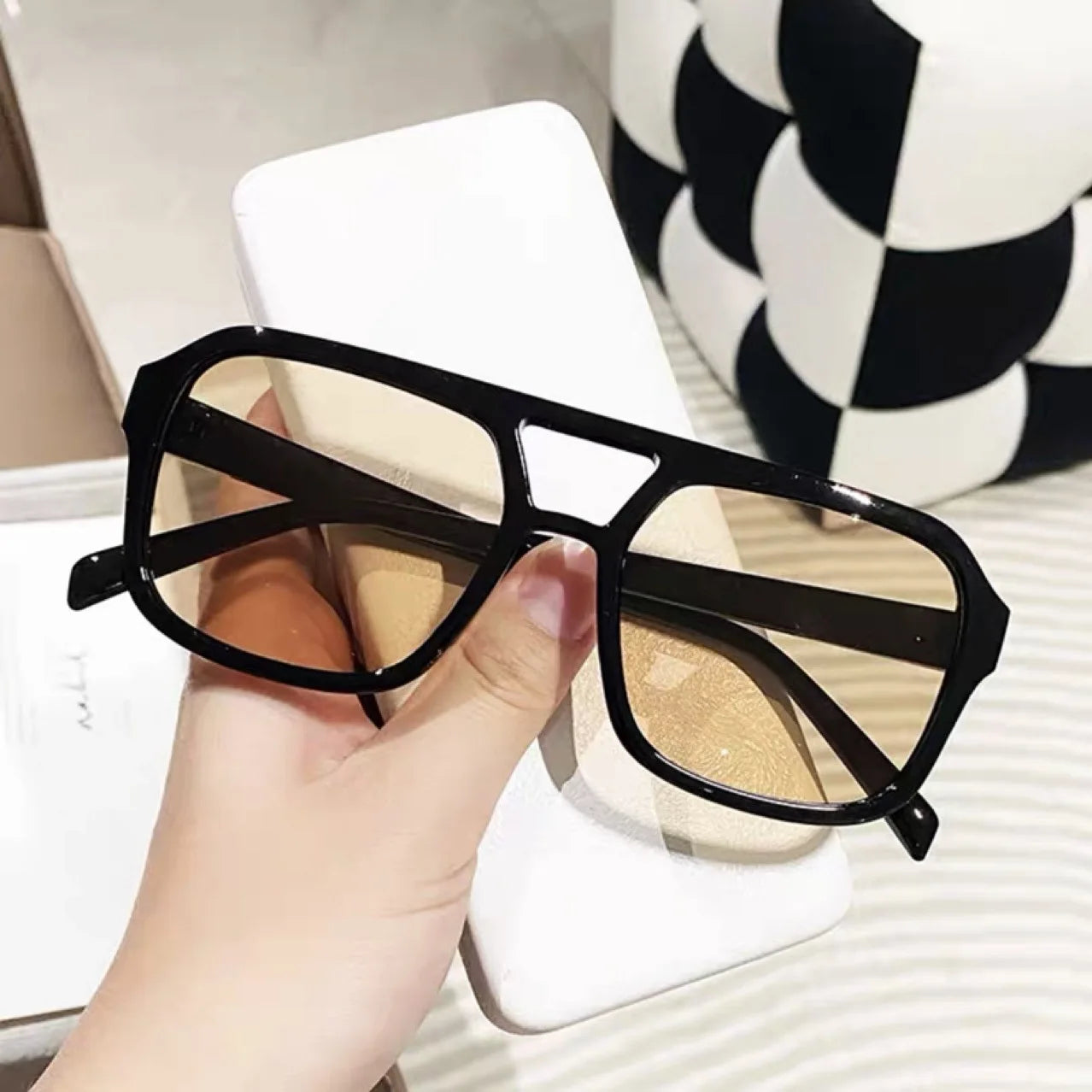 Square Oversized Sunnies Studios Aesthetic Shades Sunglasses for Women