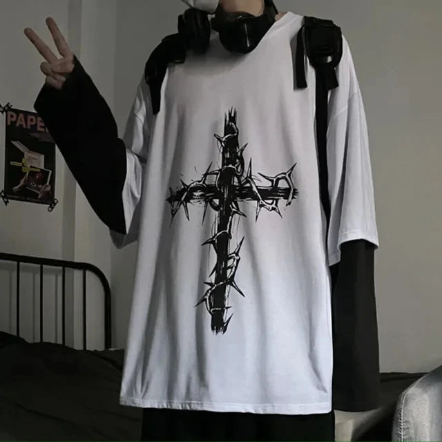 Men T Shirts autumn men Clothes anime casual Long Sleeved Oversized